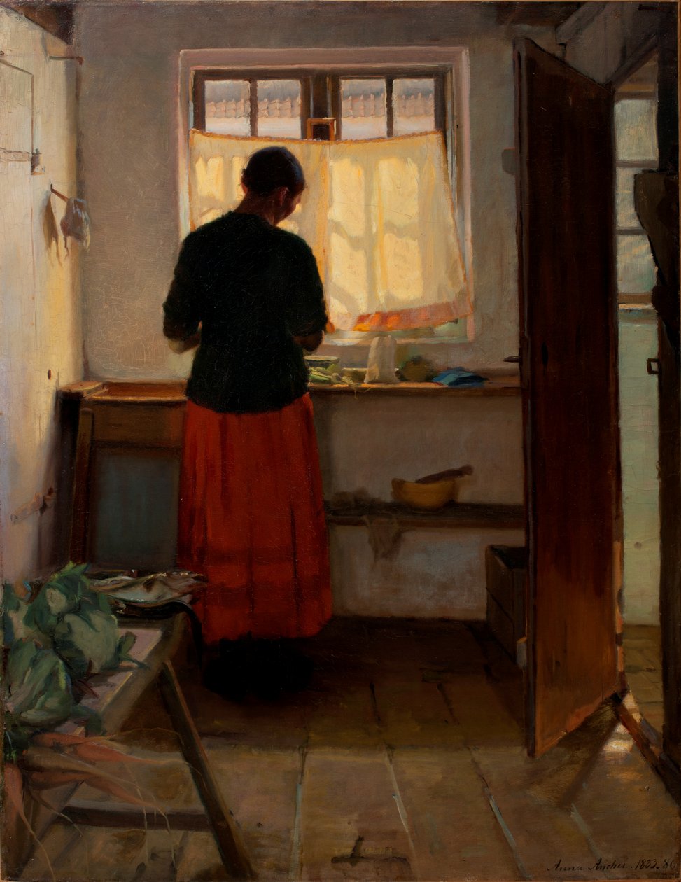 A szobalány a konyhában alkotó: Anna Ancher