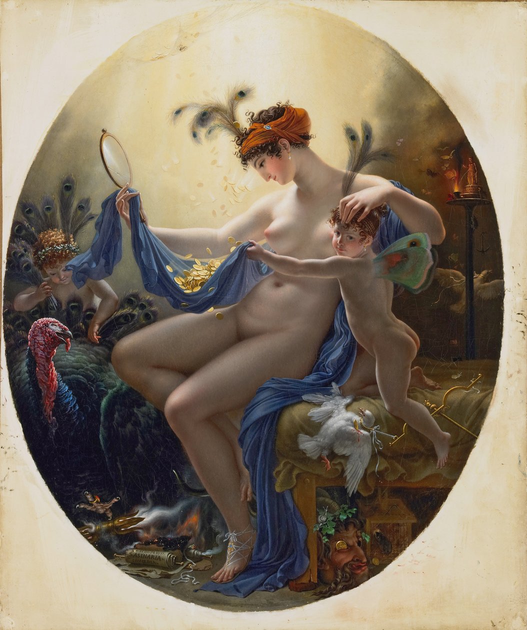 Mlle. Lange portréja, mint Danae, 1799 alkotó: Anne Louis Girodet de Roucy Trioson