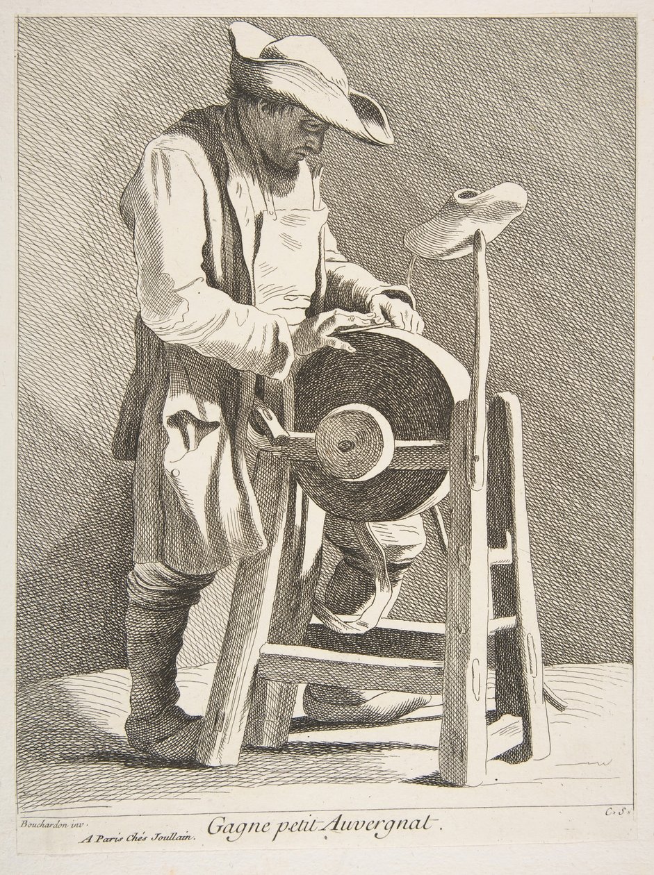 Késélező, 1742. alkotó: Anne Claude Philippe de Caylus