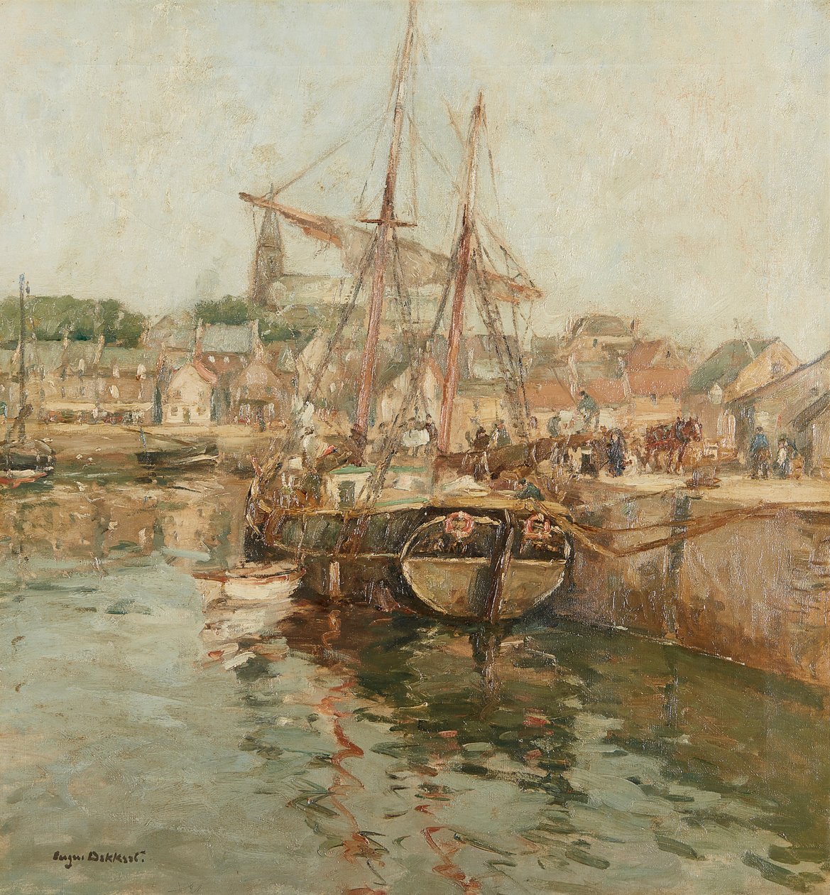 Gyümölcstál (olaj a fedélzeten) alkotó: Anne Redpath