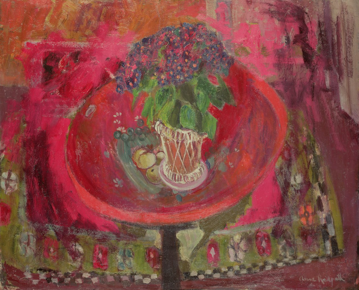A piros tálca (olaj a fedélzeten) alkotó: Anne Redpath