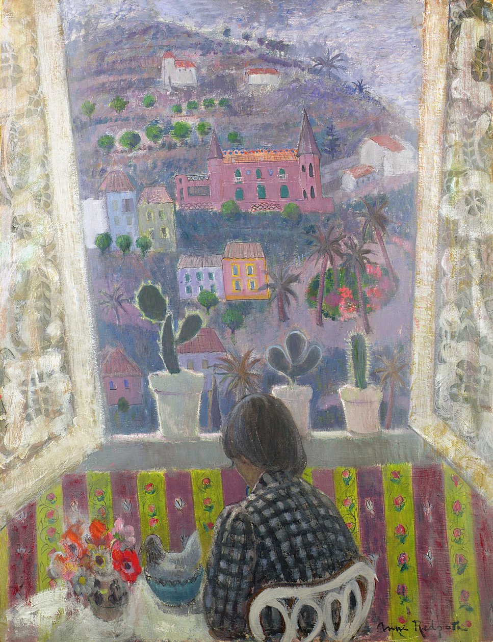 Ablak Mentonban (olaj, vászon) alkotó: Anne Redpath