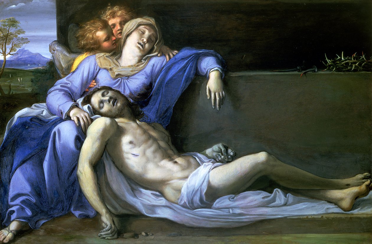 Pieta, 1603 körül (olaj, réz) alkotó: Annibale Carracci