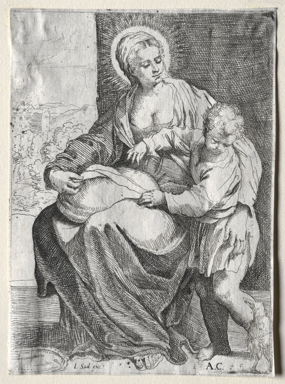 Madonna a fehér hollóval, 1500-as évek. alkotó: Annibale Carracci