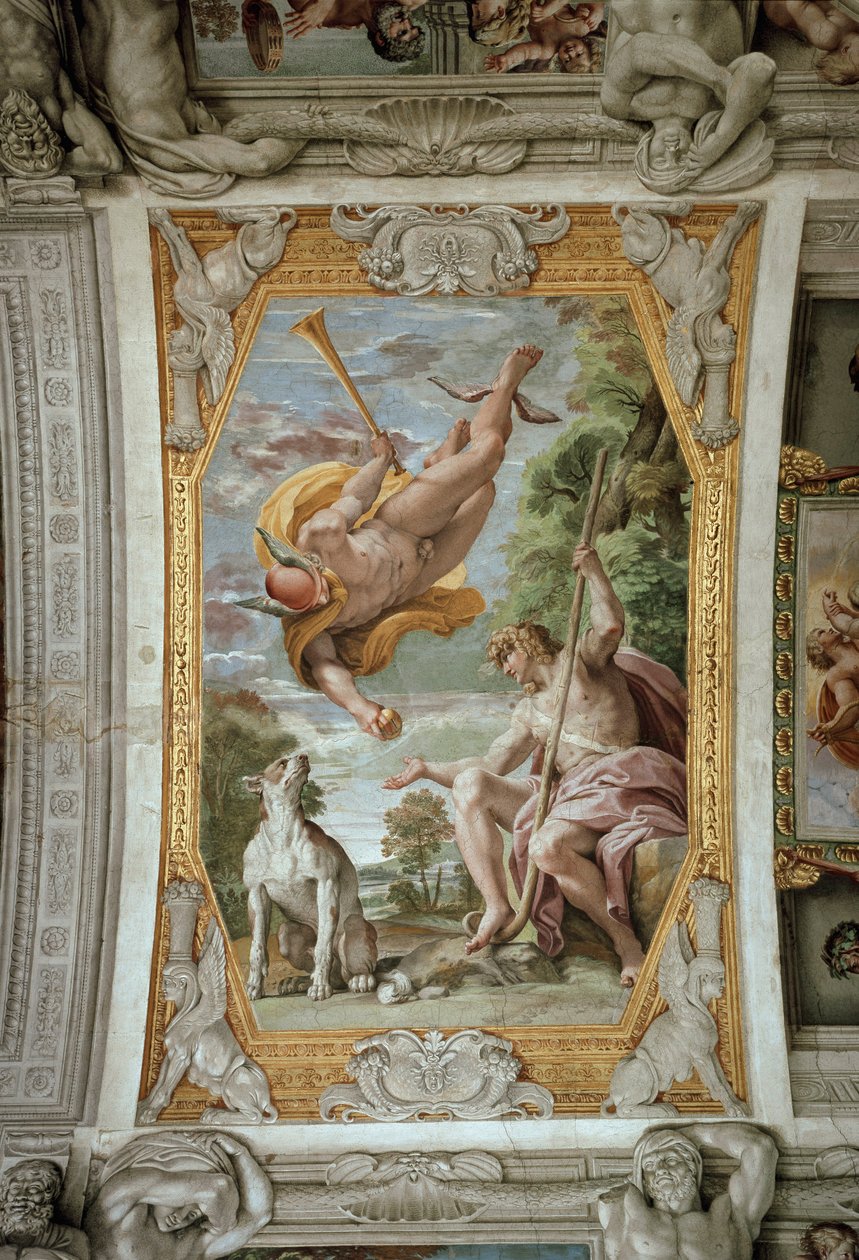 Merkúr és Párizs (freskó alkotó: Annibale Carracci