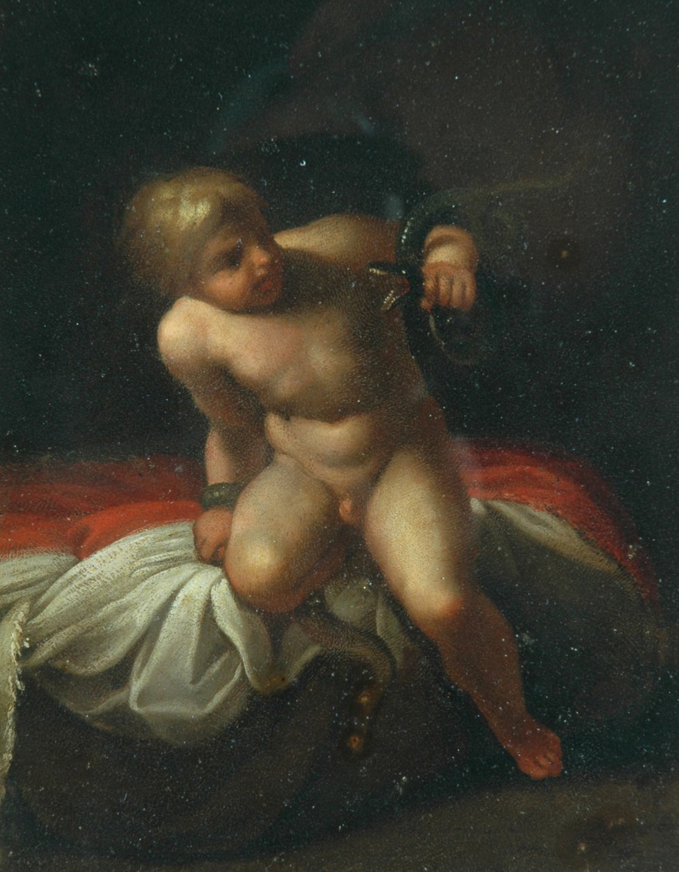 A Herkules csecsemő (olaj, réz) alkotó: Annibale Carracci