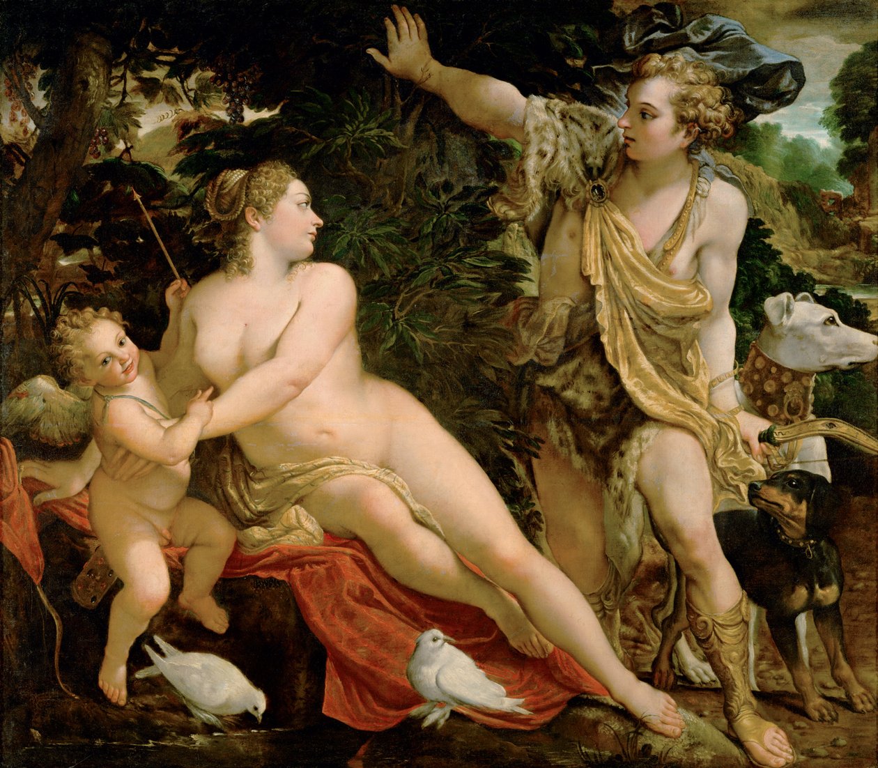 Vénusz és Adonisz. alkotó: Annibale Carracci