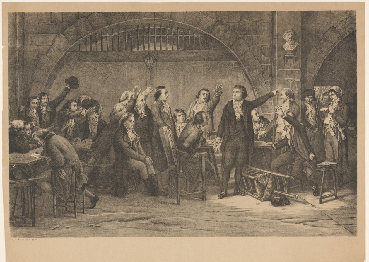 A Girondinok foglya 1793 (cím a tárgyon) alkotó: Anonymous