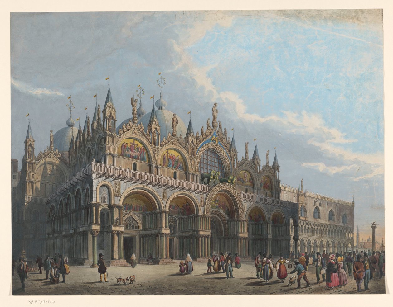 Kilátás a San Marco-bazilikára alkotó: Anonymous