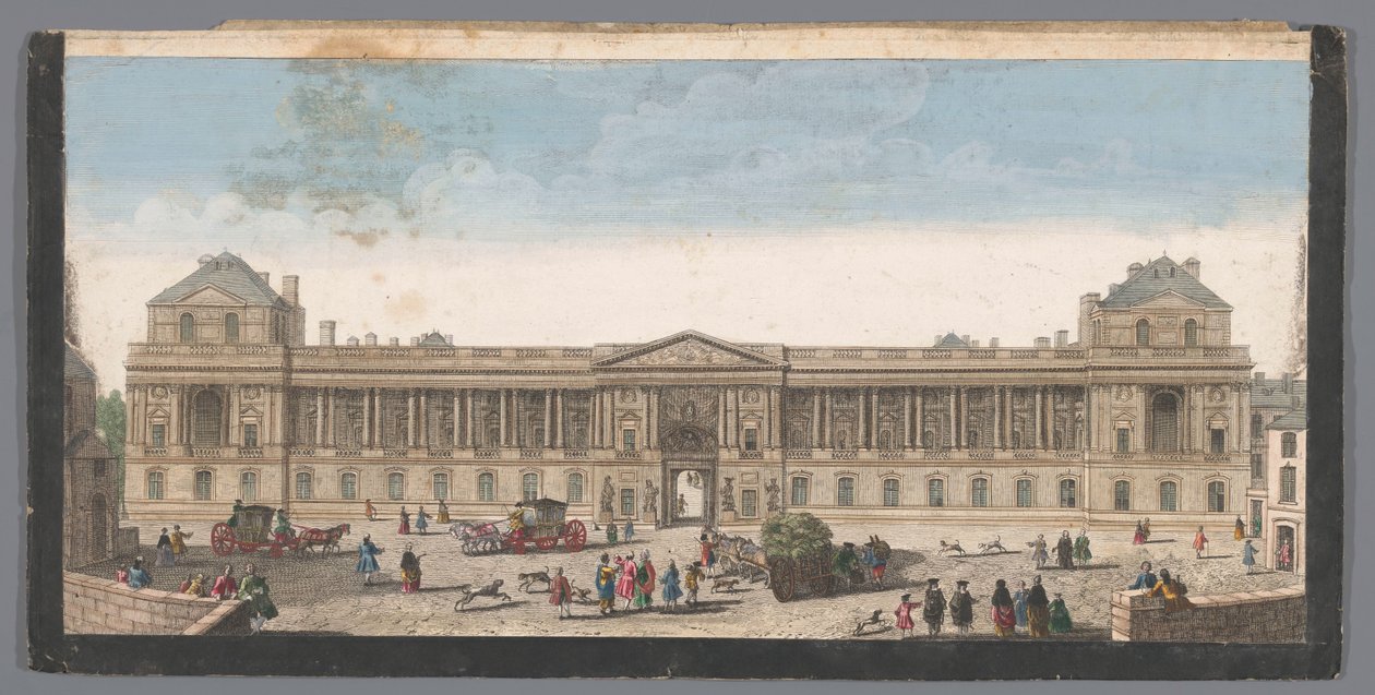 Kilátás a párizsi Palais du Louvre-ra alkotó: Anonymous