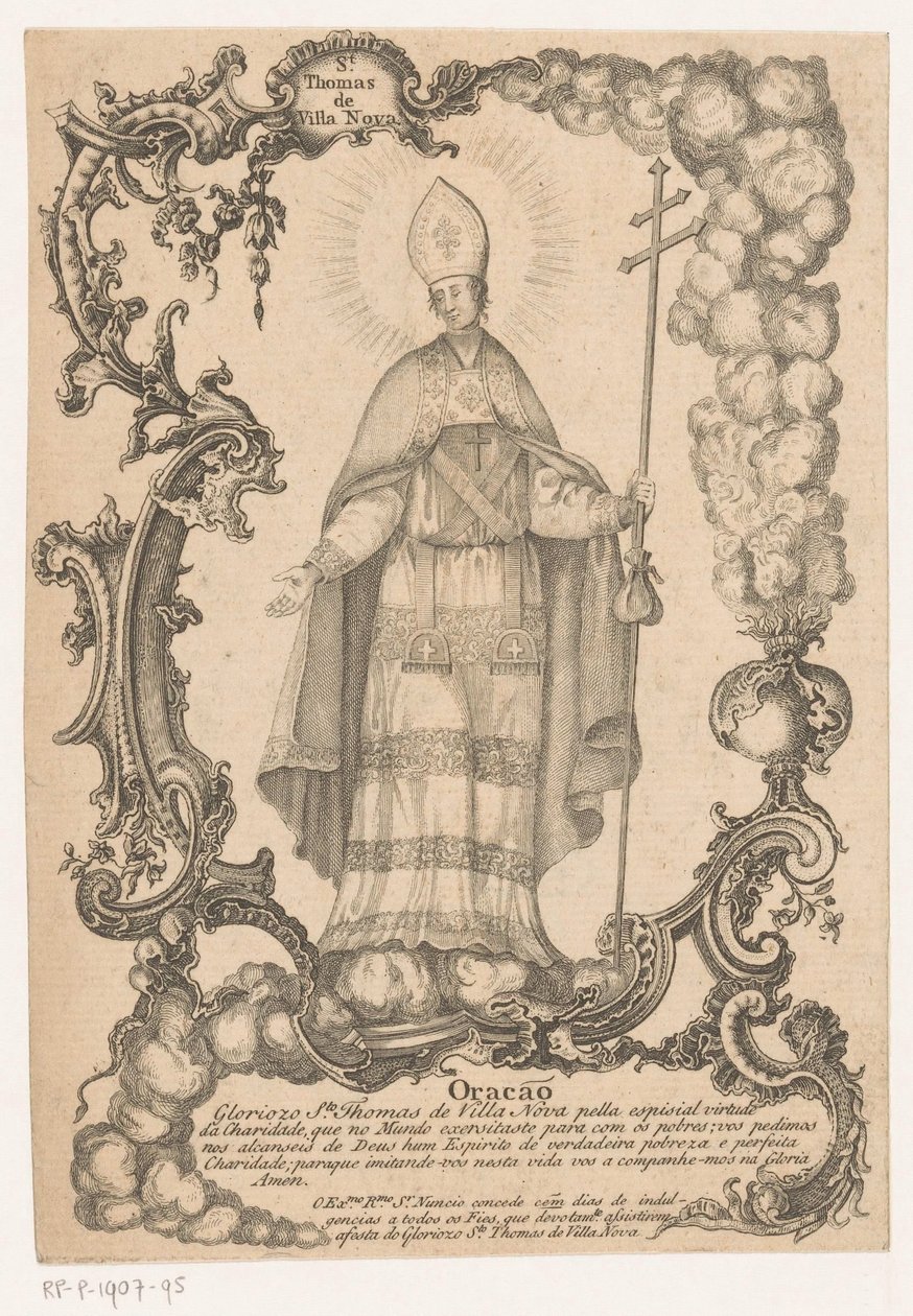 Villanovai Szent Tamás alkotó: Anonymous
