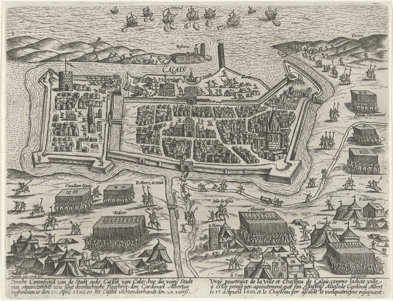 Calais elfoglalása Albrecht főherceg által, 1596 alkotó: Anonymous
