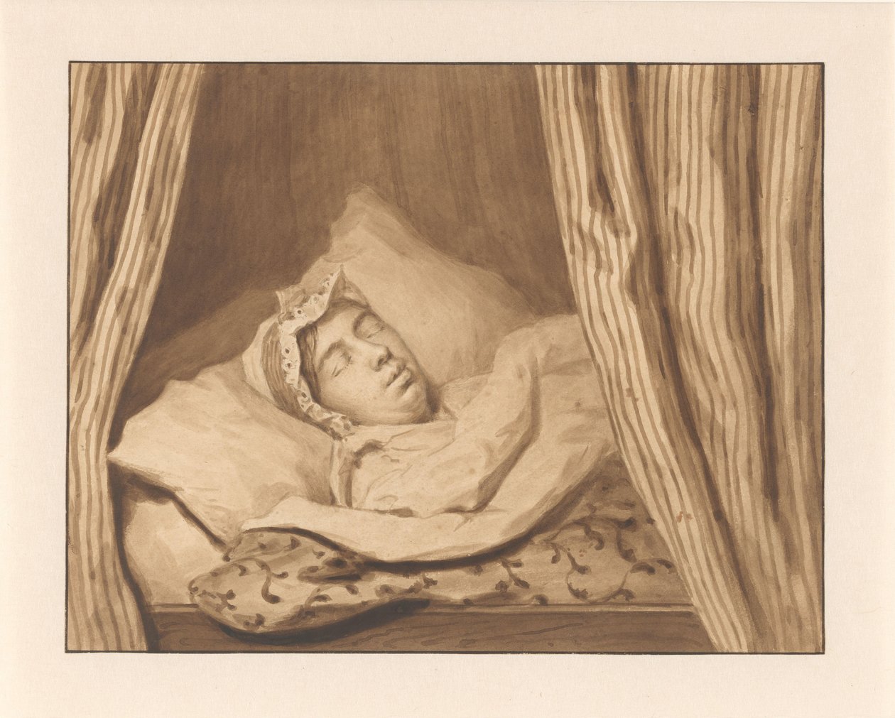 Lady Johanna van Weede a halálos ágyán alkotó: Anonymous