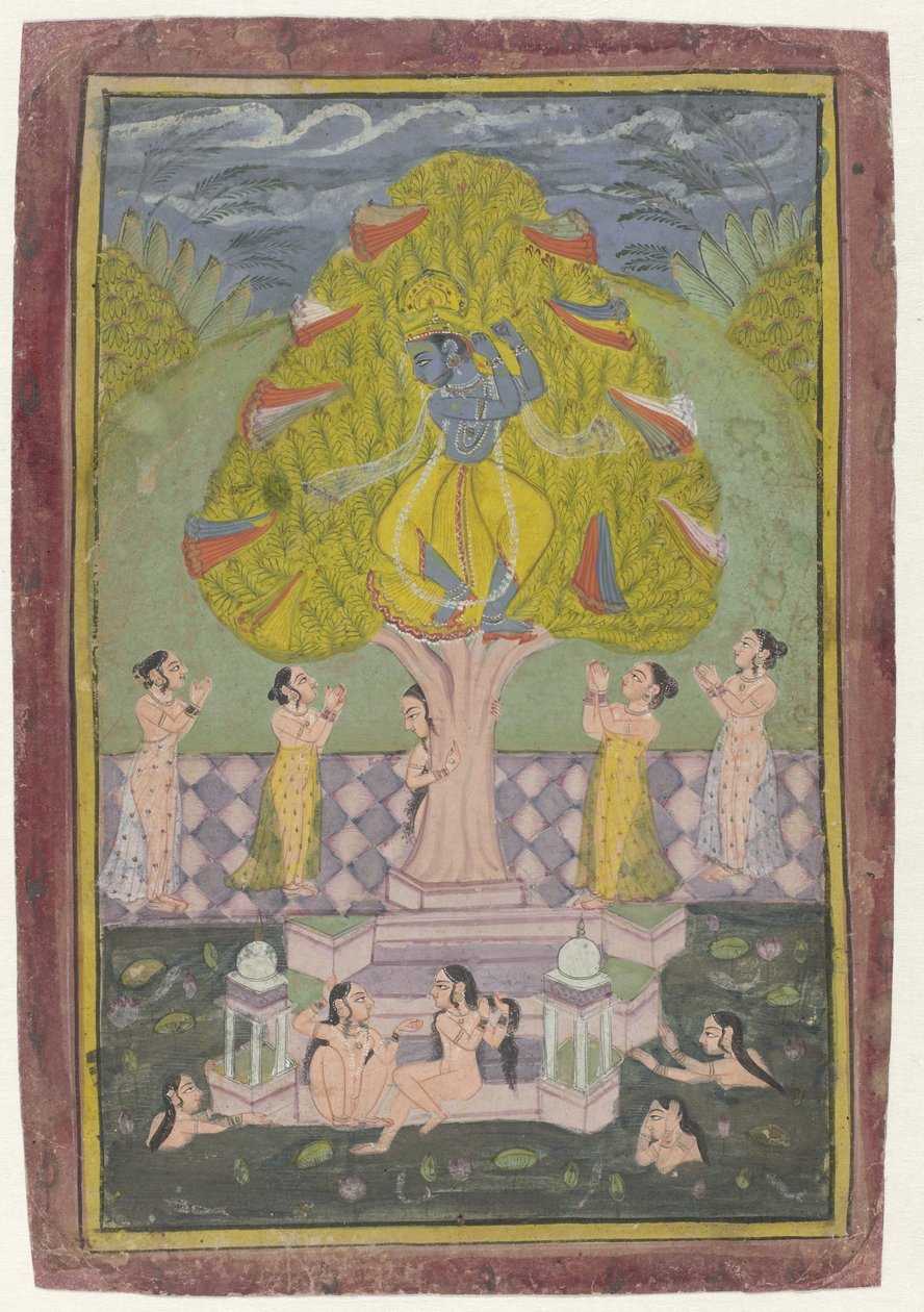 Krishna ellopja a gopik ruháit alkotó: Anonymous
