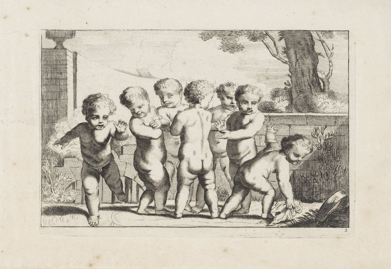 Playing putti fektető szövet Putti játék (sorozat címe) alkotó: Anonymous