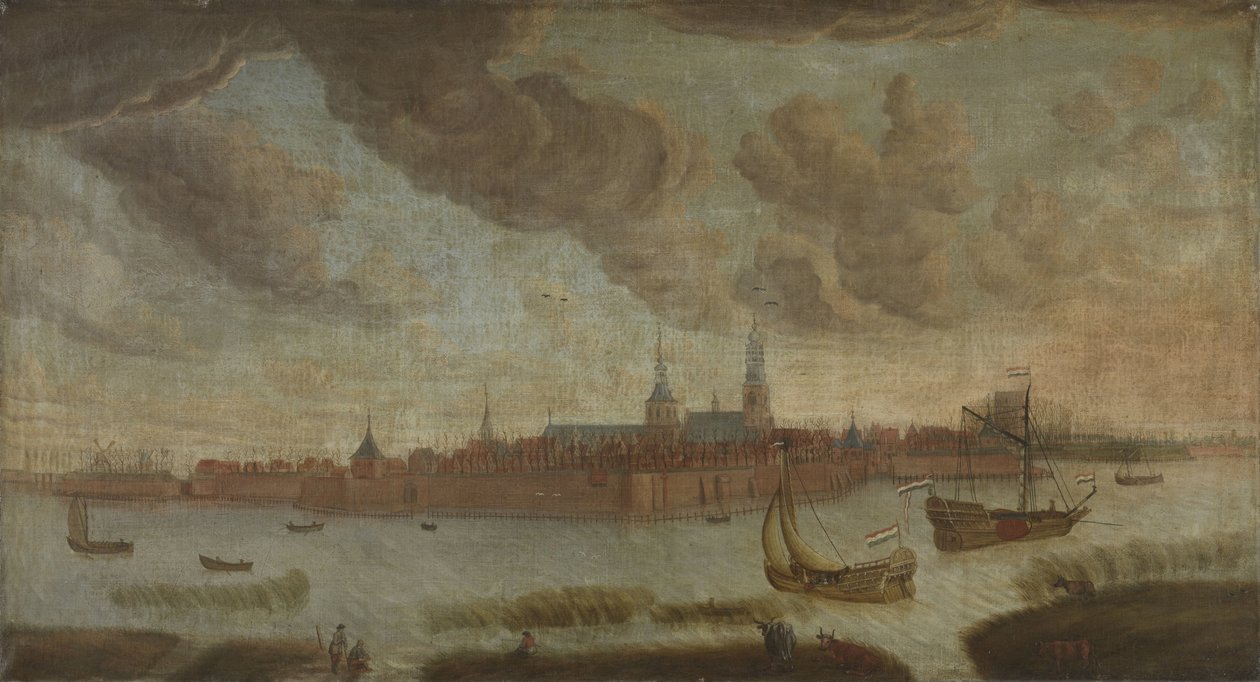 Kilátás Heusdenre alkotó: Anonymous