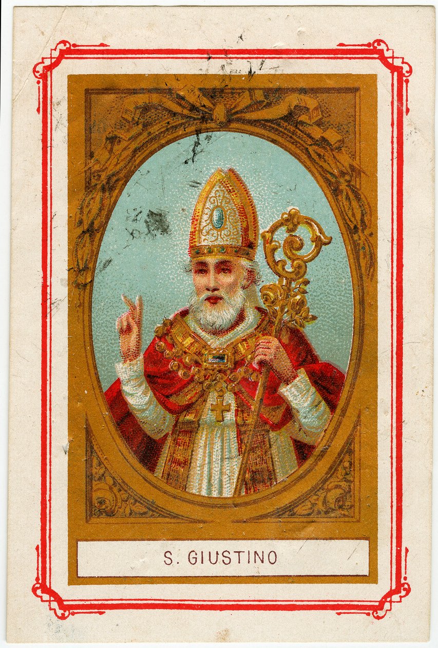 Jámbor kép: Justin of Chieti (kromolitográfia) alkotó: Anonymous Anonymous