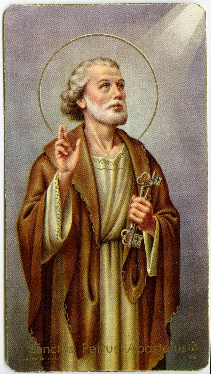 Jámbor kép: Szent Péter apostol (kromolitográfia) alkotó: Anonymous Anonymous