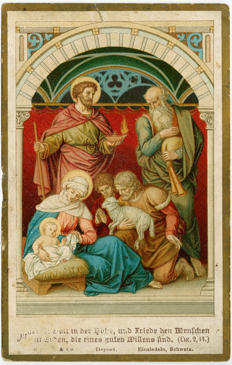 Jámbor kép: A betlehem (kromolitográfia) alkotó: Anonymous Anonymous