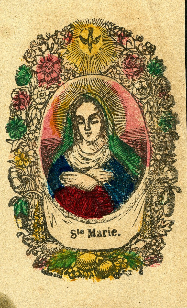 Jámbor kép: Szűz Mária (Epinal print) alkotó: Anonymous Anonymous