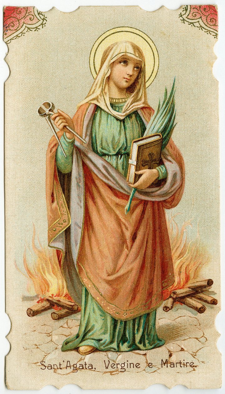 Szicíliai Szent Agata (metszet alkotó: Anonymous Anonymous