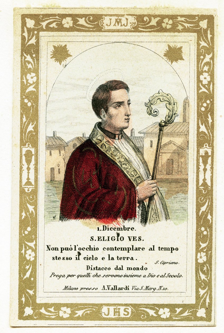 Szent Eligius (metszet alkotó: Anonymous Anonymous