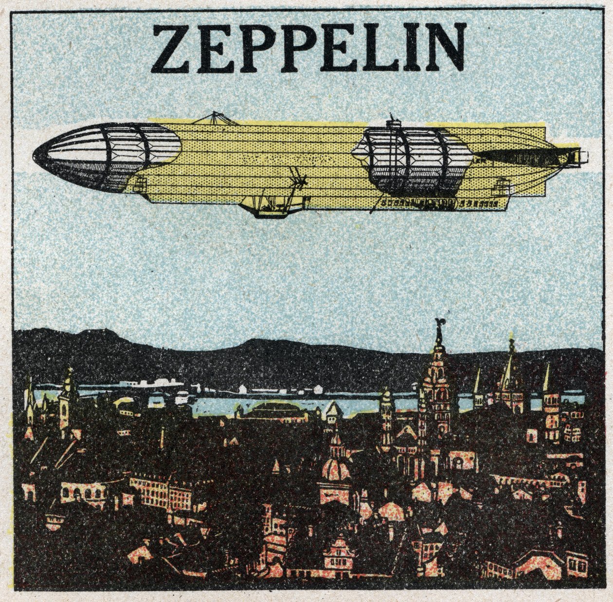 A léggömbök: zeppelin. 1925 névtelen illusztrációja. alkotó: Anonymous Anonymous