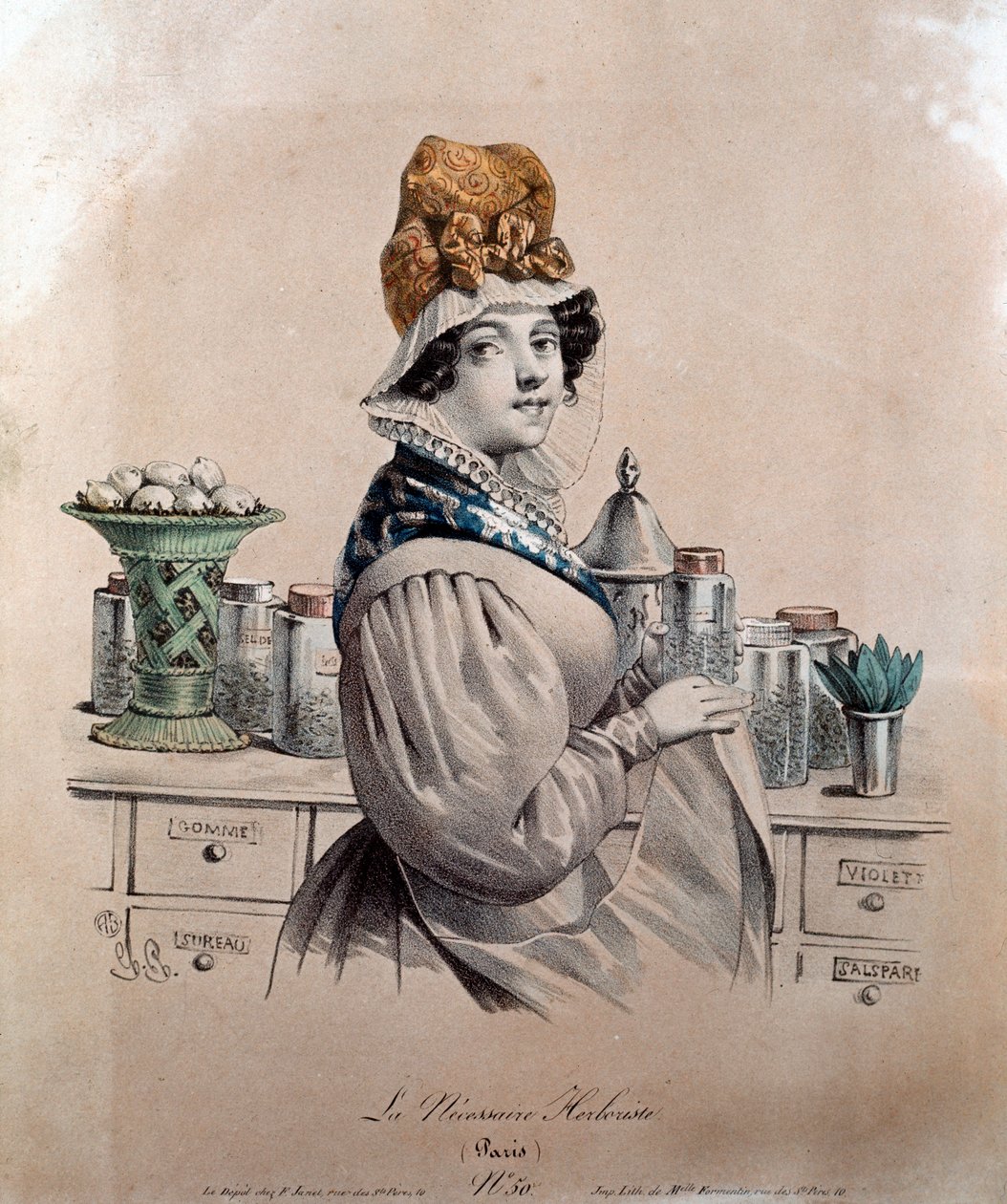 A herborista (metszet alkotó: Anonymous Anonymous