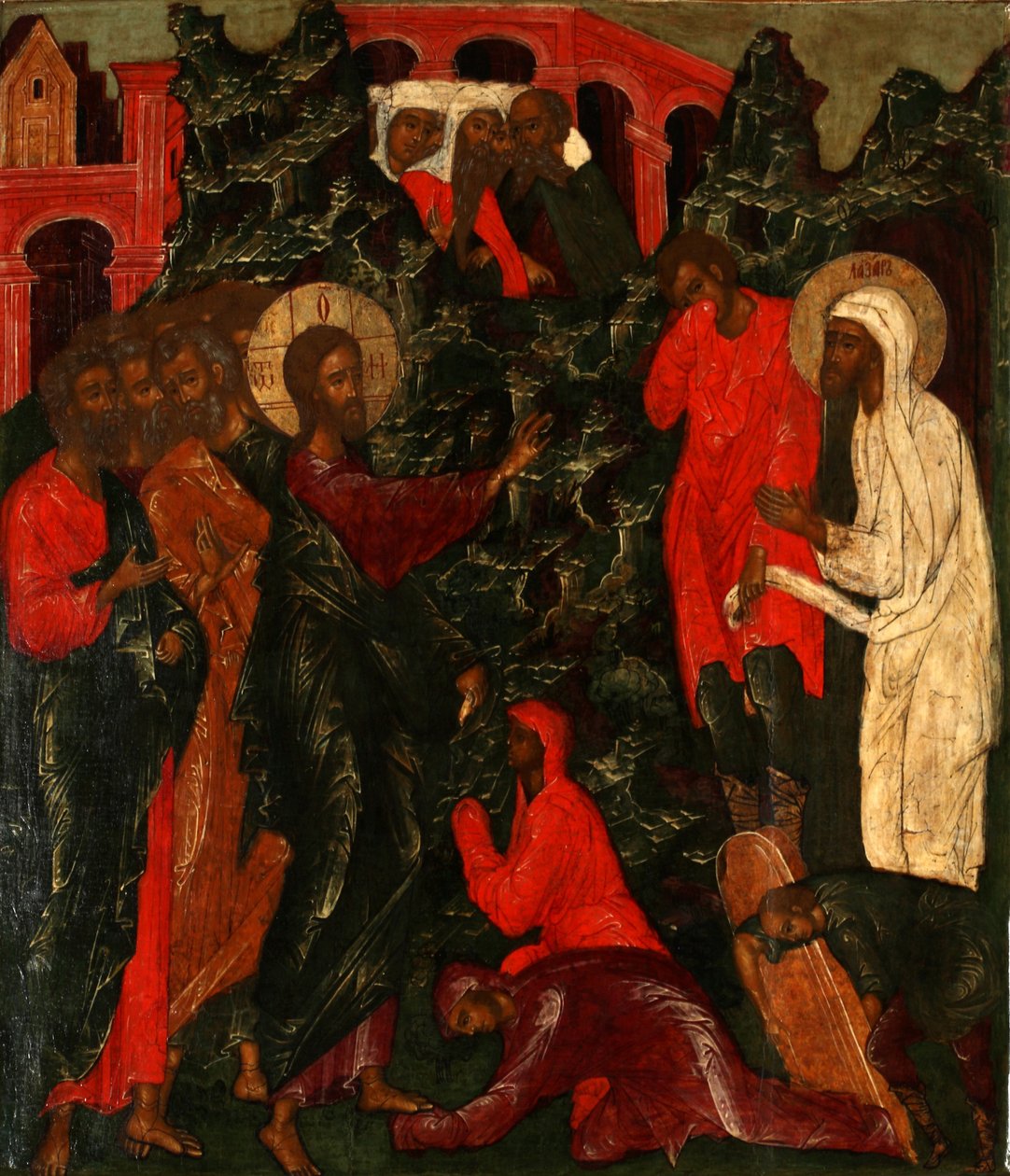 Lázár feltámasztása, 1660-as évek alkotó: Anonymous Russian icon painter