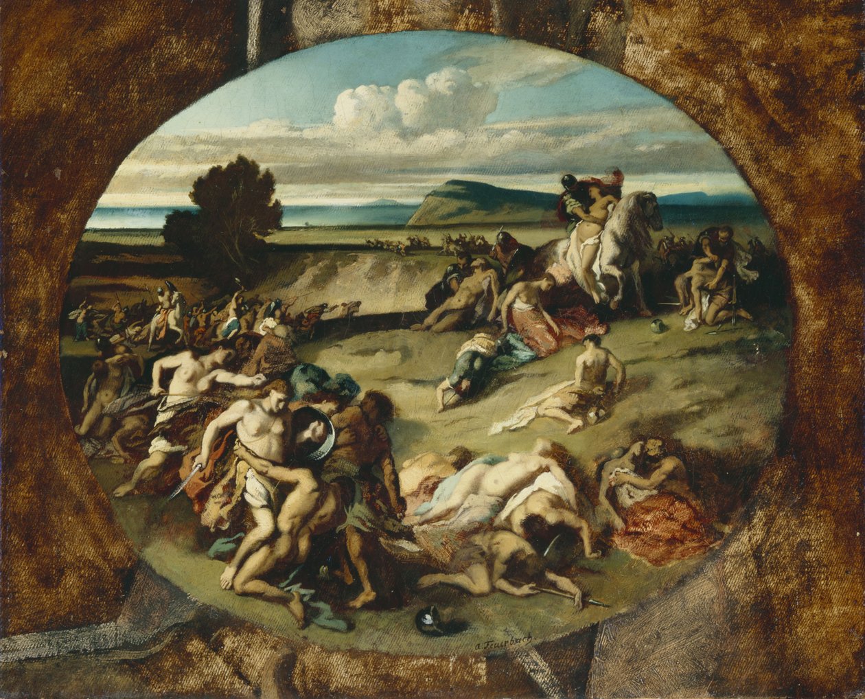 Az Amazonok csatája, 1857 alkotó: Anselm Feuerbach