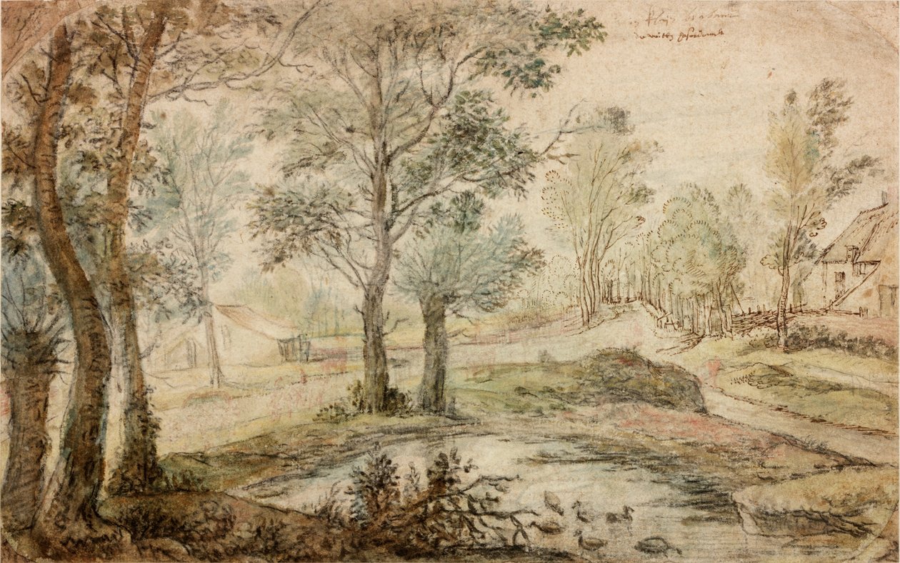 Tájkép (tinta) alkotó: Anthonie Waterloo