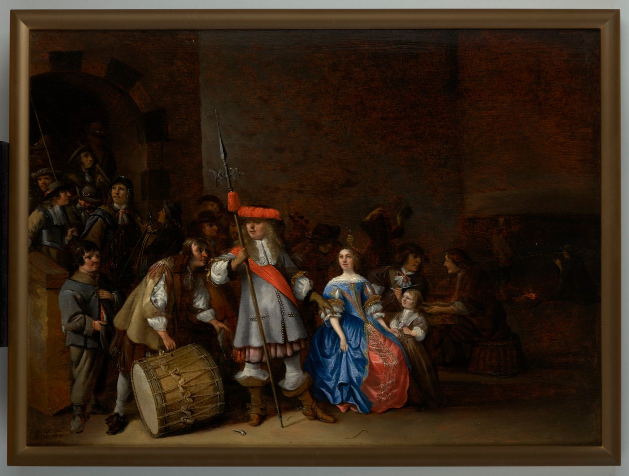 Őrségi jelenet (olaj a panelen) alkotó: Anthonie (1601 73) Palamedesz