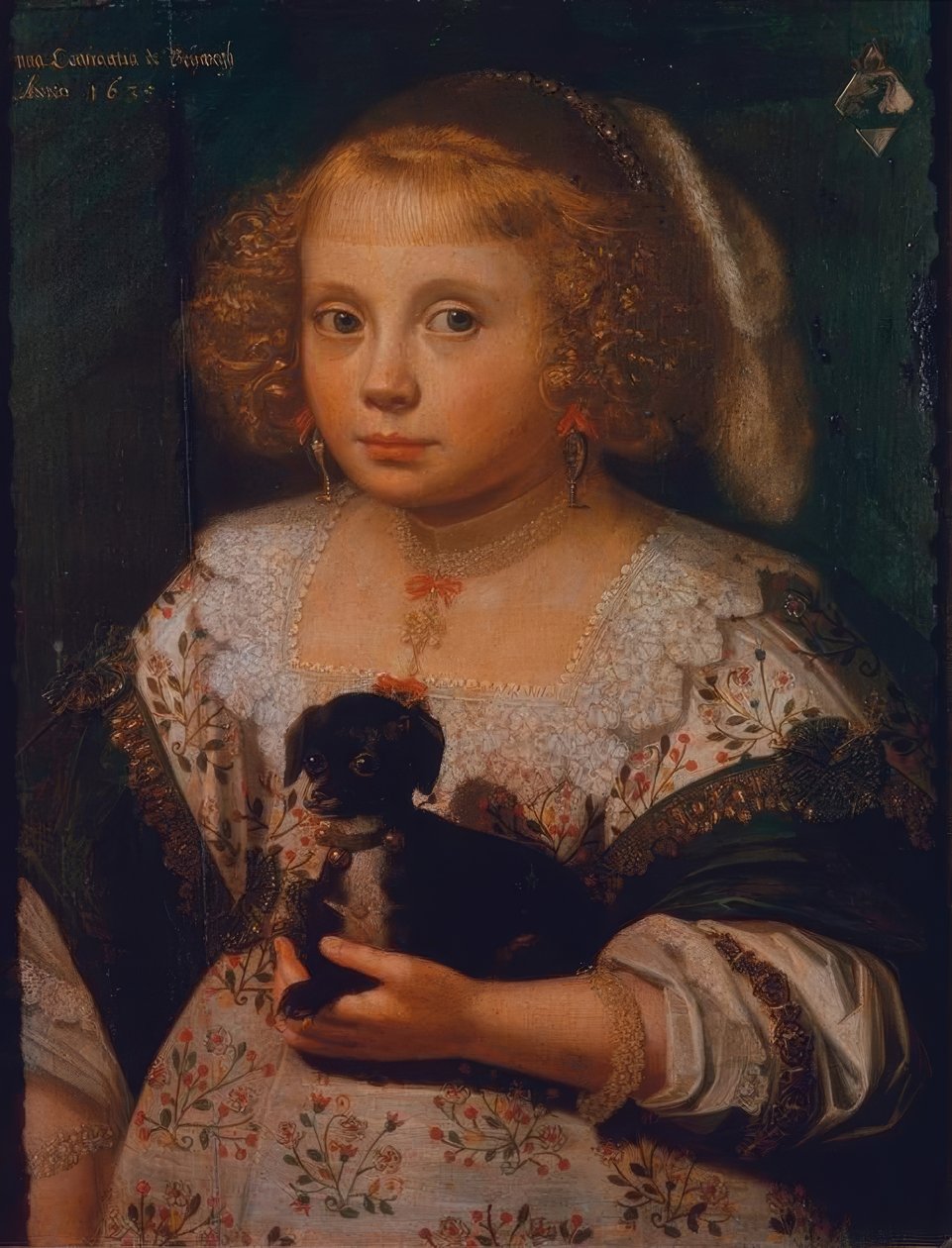 Anna Constantia de Beijwegh gyermekportréja alkotó: Anthonie Palamedesz