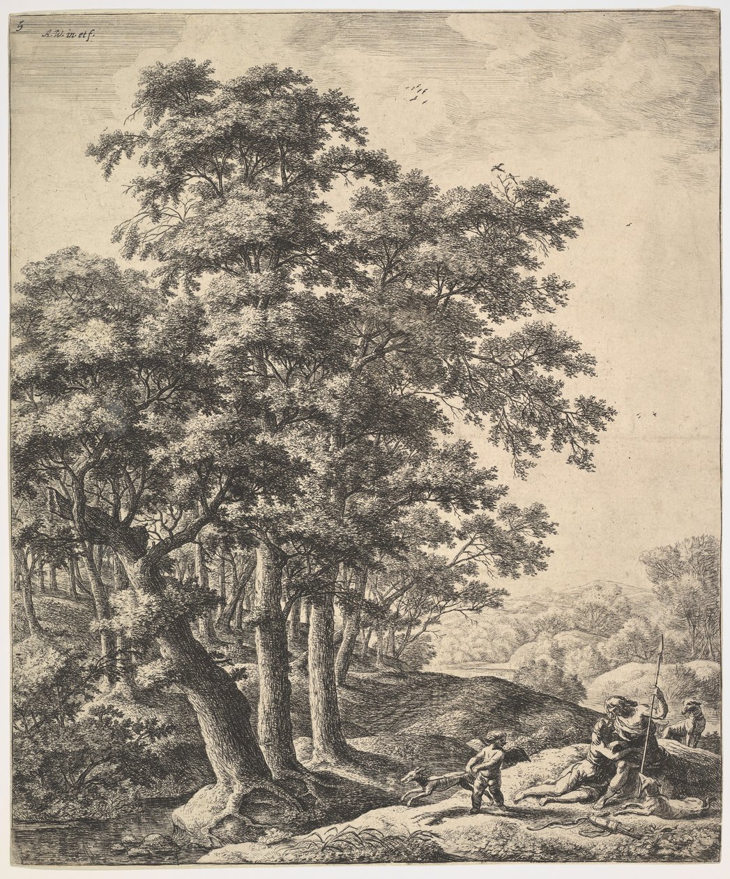 Vénusz és Adonisz. alkotó: Anthonie Waterloo