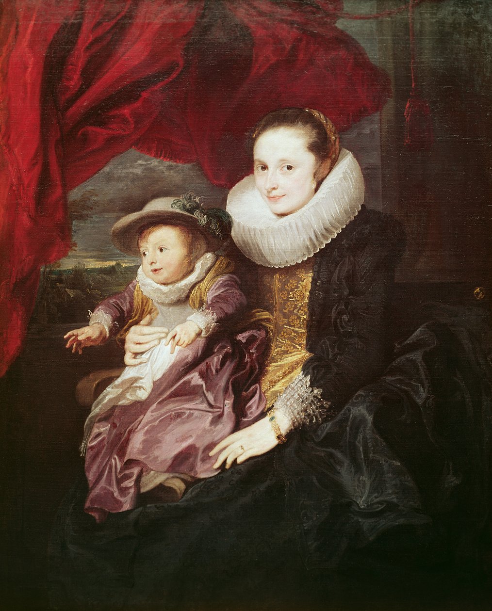 Egy nő és egy gyermek portréja alkotó: Anthony van Dyck