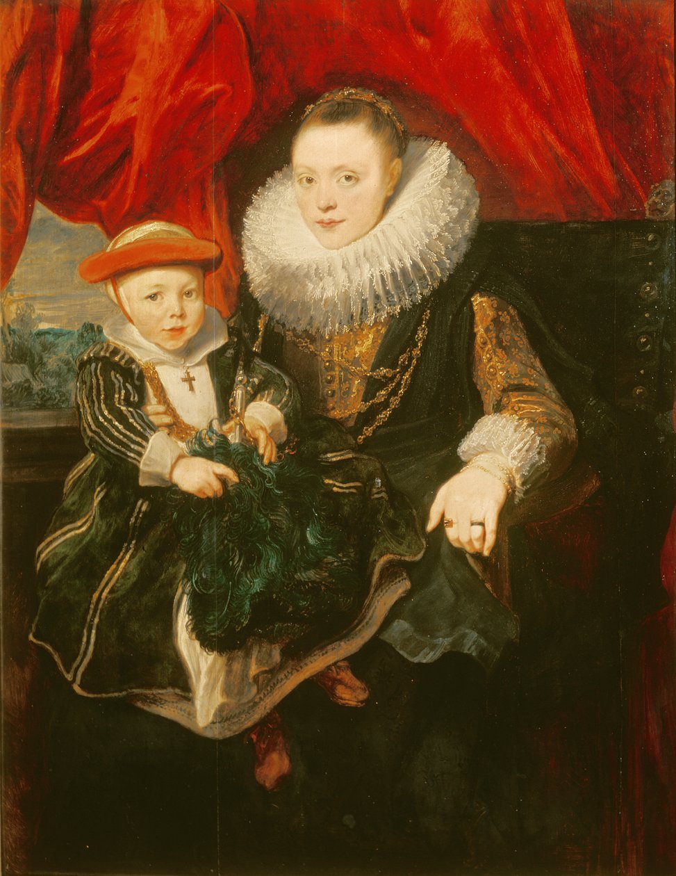 Egy nő és egy gyermek portréja alkotó: Anthony van Dyck