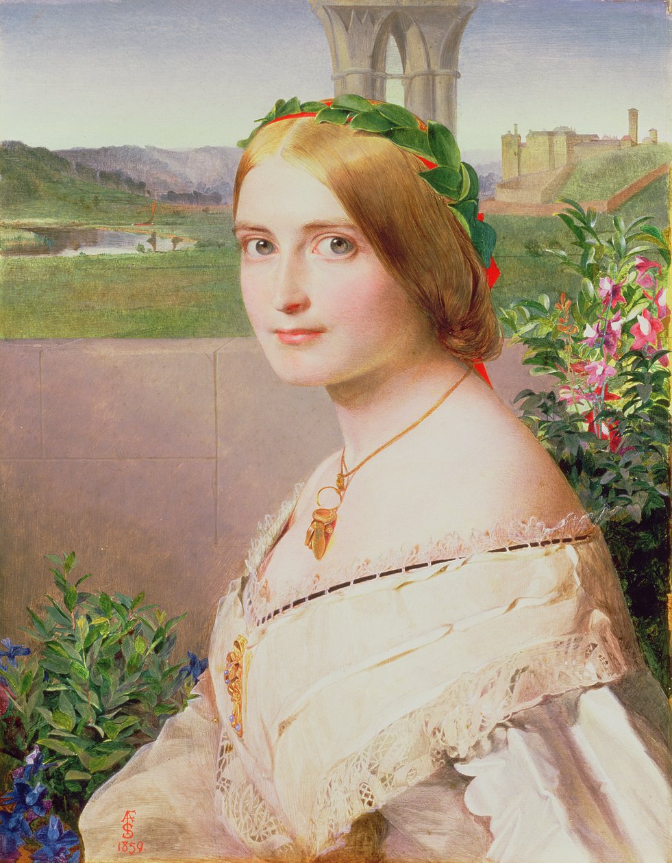 Adelaide Mary portréja, Philip Bedingfeldné, 1859 alkotó: Anthony Frederick Augustus Sandys