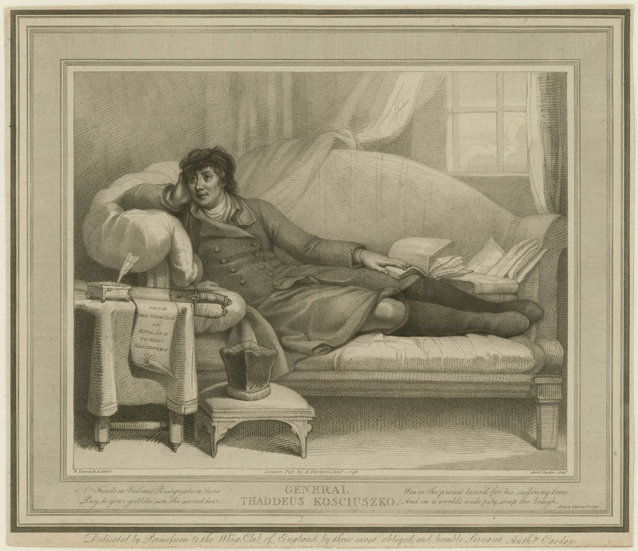 Tadeusz Kosciuszko 1746-1817, 1798. alkotó: Anthony Cardon