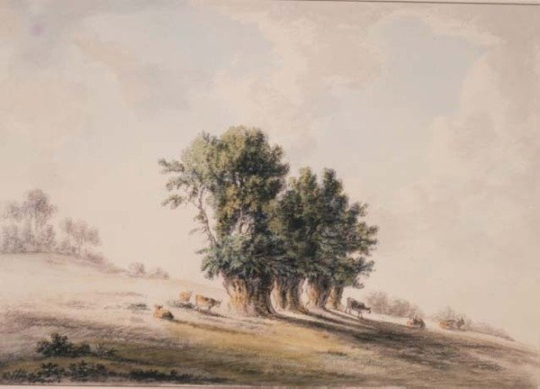 Tájkép (akvarell) alkotó: Anthony Devis