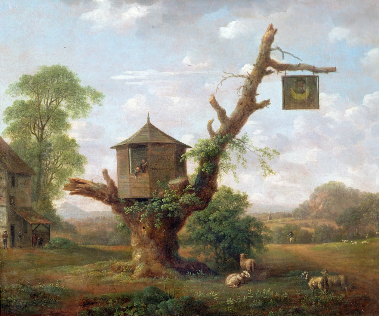 The Man in the Moon Inn, 1770 körül alkotó: Anthony Devis