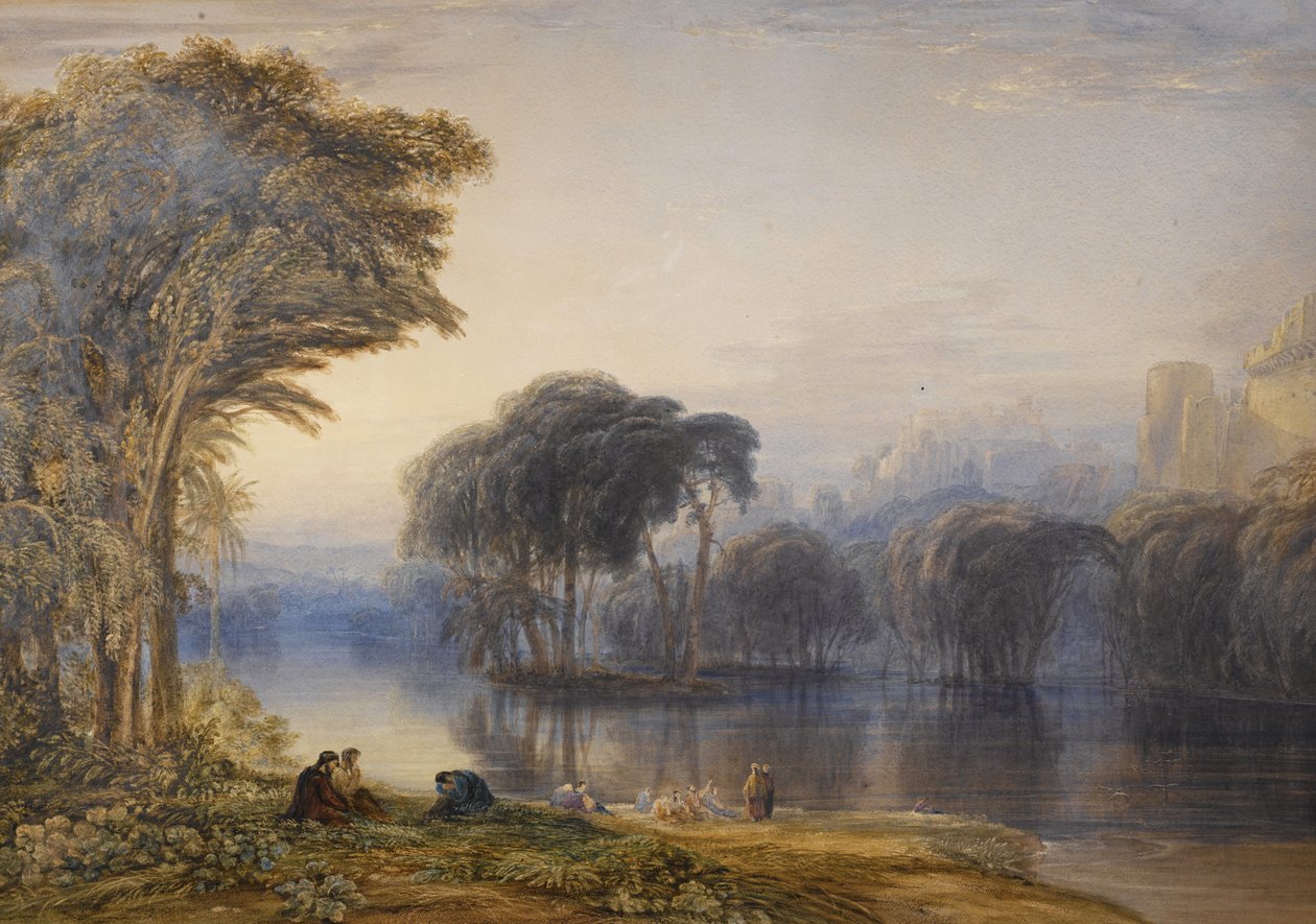 Babilon folyói mellett alkotó: Anthony Vandyke Copley Fielding