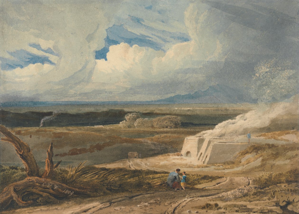 Táj a Mészkemencével alkotó: Anthony Vandyke Copley Fielding