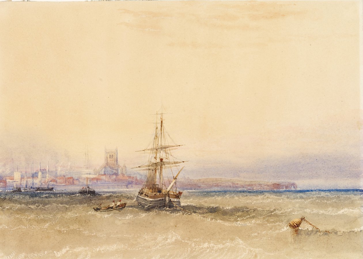 Reggelt, Hartlepool alkotó: Anthony Vandyke Copley Fielding