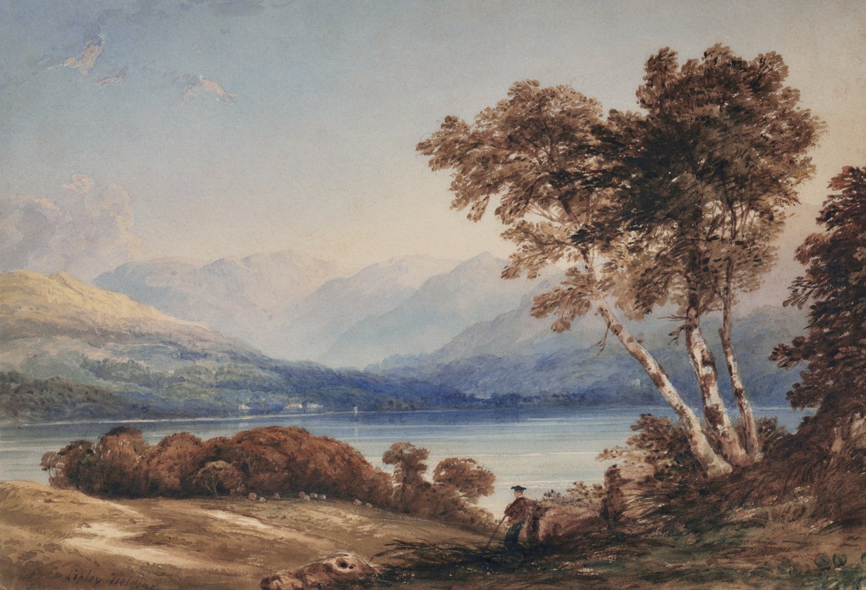 Kilátás egy tóra alkotó: Anthony Vandyke Copley Fielding