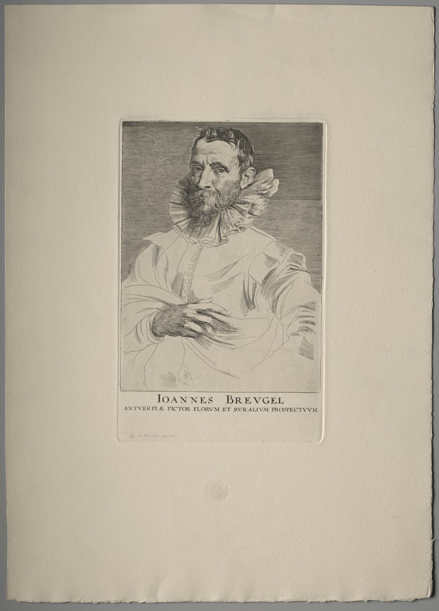 Jan Brueghel portréja alkotó: Anthony van Dyck