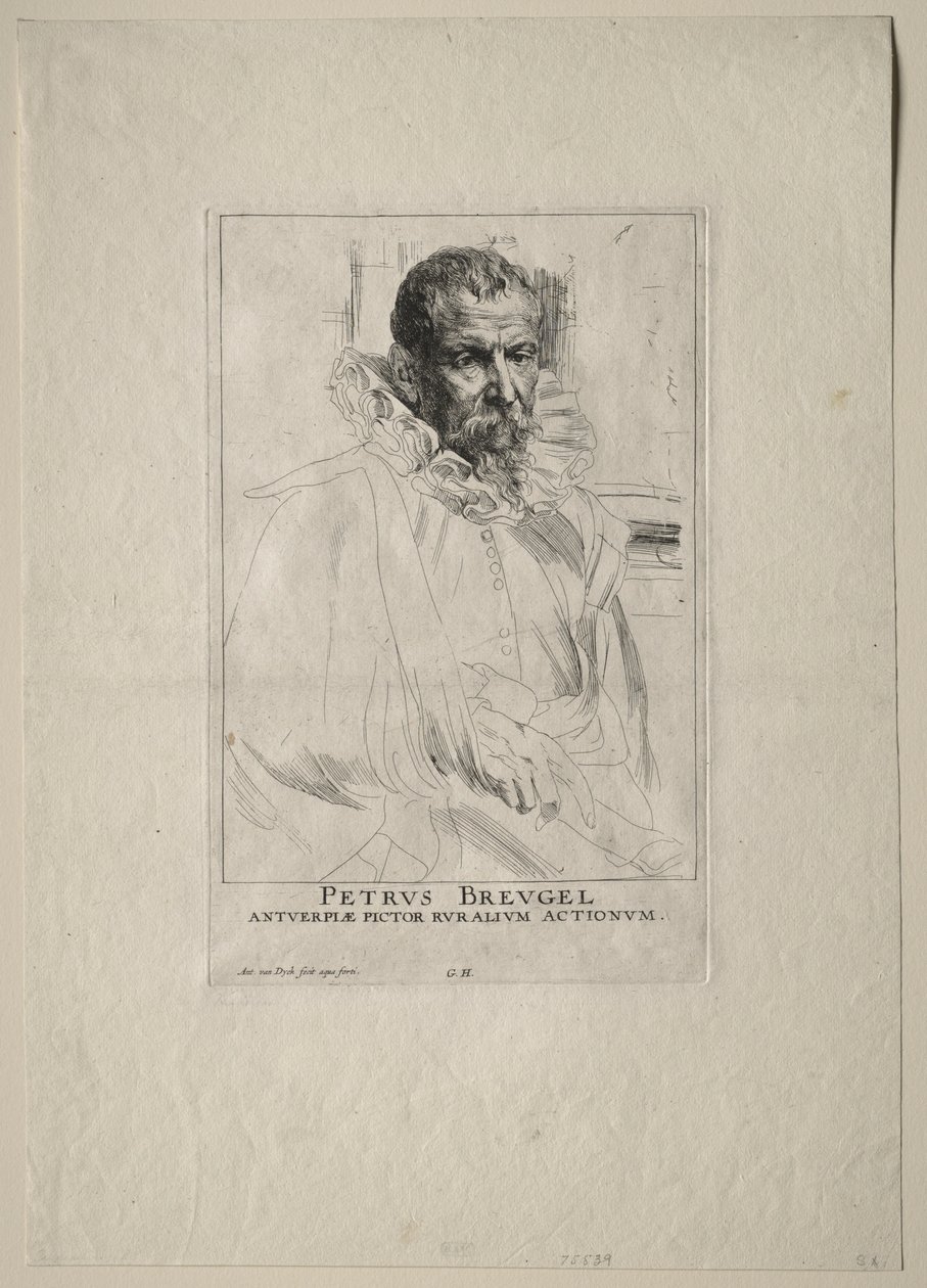 Pieter Bruegel portréja. alkotó: Anthony van Dyck