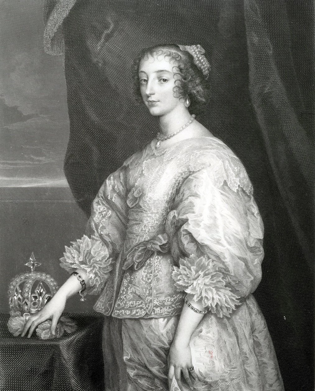 Henrietta Mária királynő, 1851 alkotó: Anthony van Dyck