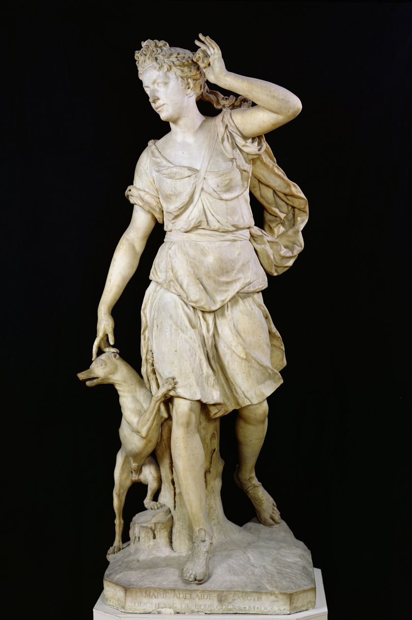 Savoyai Marie Adelaide (1685-1712) Bourgogne hercegnője, mint Diana, a vadásznő, 1709 (márvány) alkotó: Antoine Coysevox