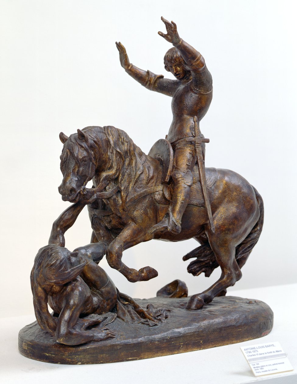 Charles VI in the Forest of Le Mans, 1833 (plaster) alkotó: Antoine Louis Barye