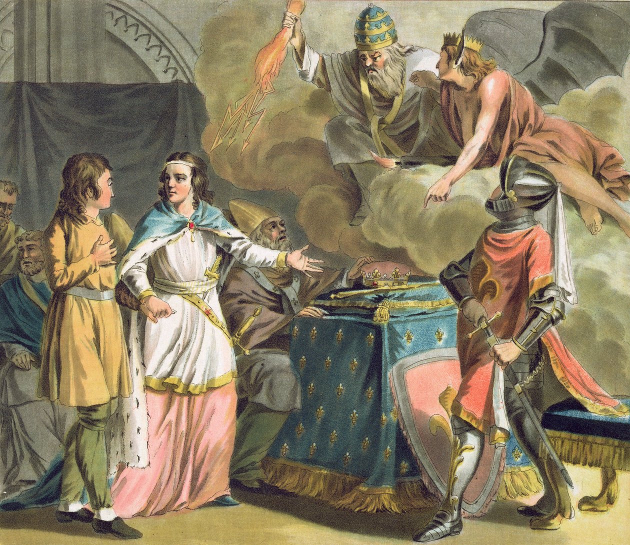 Philippe le Bel (1268-1312) alatt a szintek államát az Estates-General igazgatja, vésette Jean Baptiste Morret (fl. 1790-1820), 1789 alkotó: Antoine Louis Francois Sergent Marceau